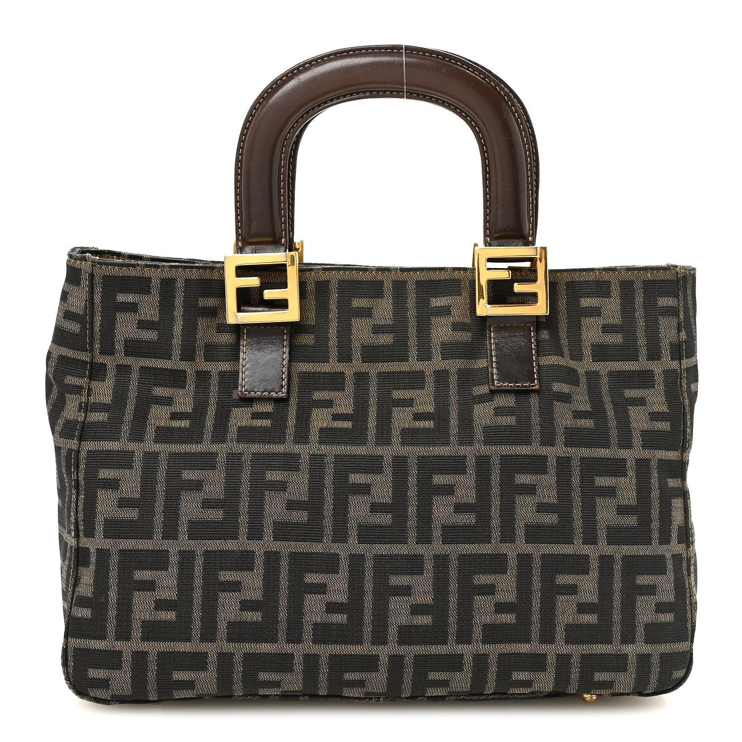 Fendi Zucca Small Holdall Tote Tobacco