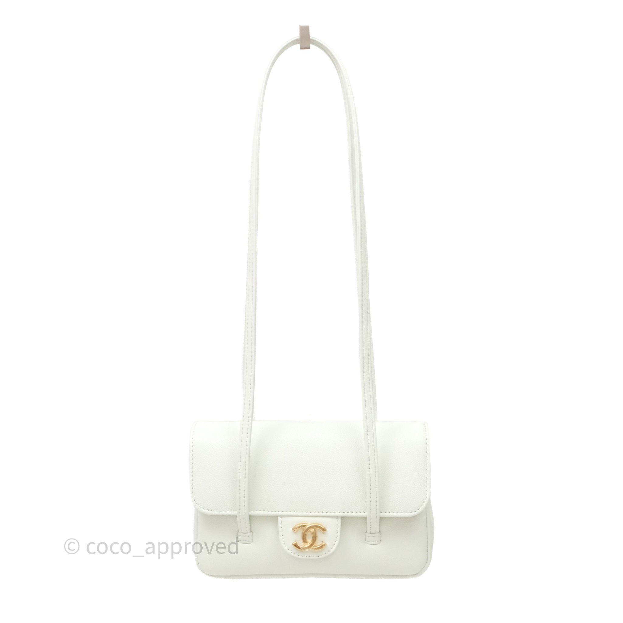 Chanel Mini Preppy Coco Light Blue Caviar Gold Hardware