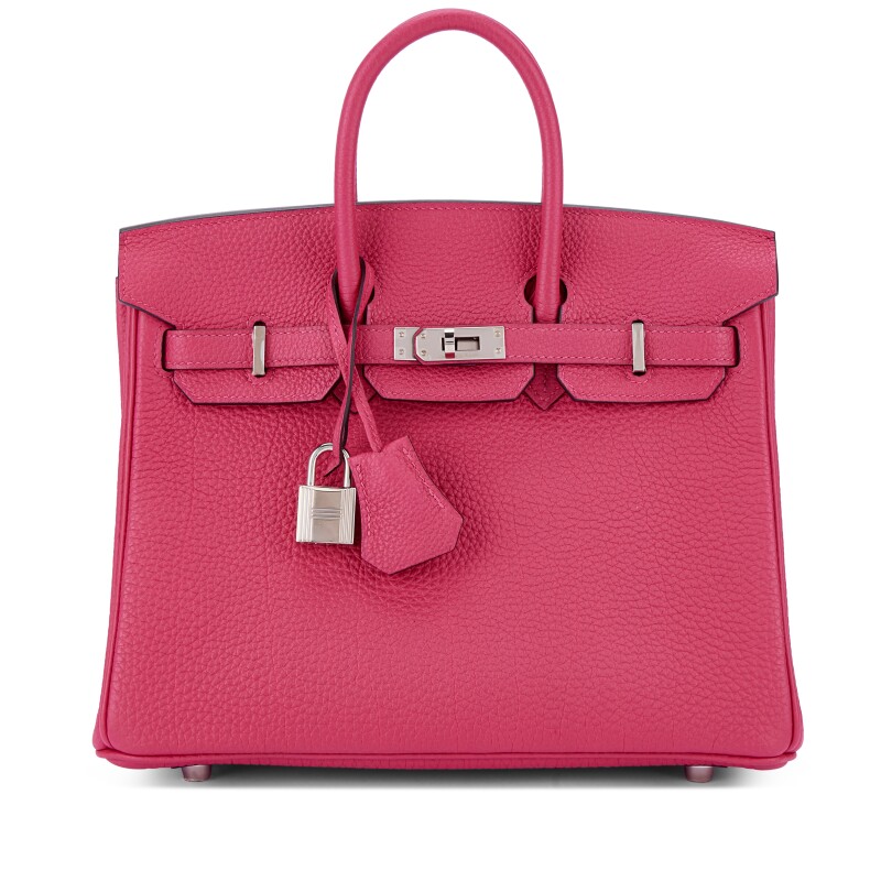 Hermes Rose Mexico Togo Birkin 25 Palladium Hardware, 2025