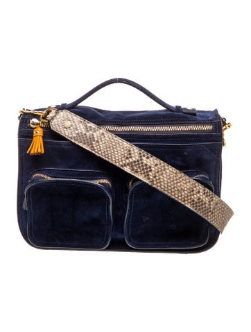 Suede Top Handle Bag