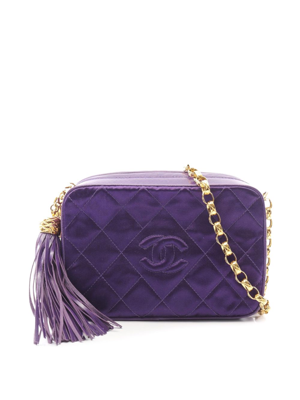 1989-1991 CC Quilted Velour Tassel Camera Bag shoulder bag