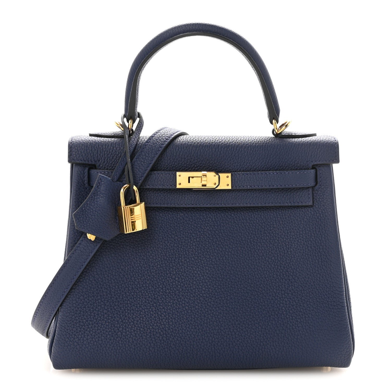 Hermes Togo Kelly Retourne 25 Bleu Saphir