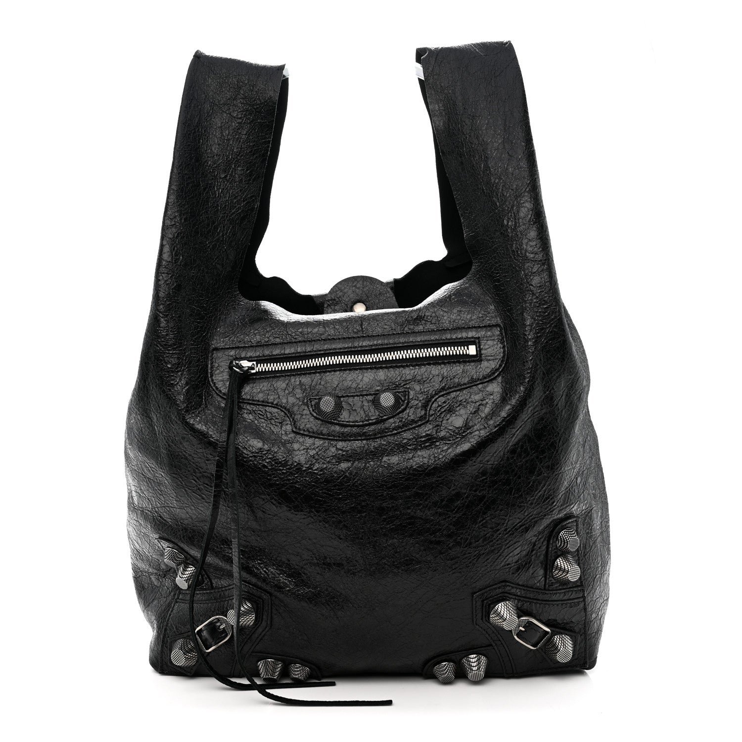 Balenciaga Agneau Arena Le Cagole Tote Black