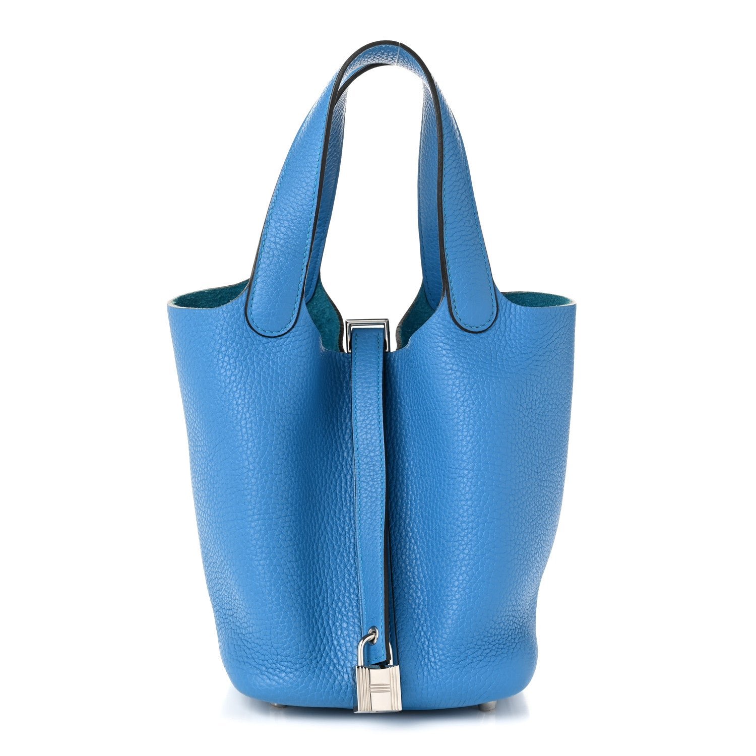 Hermes Taurillon Clemence Picotin Lock 18 PM Bleu Zanzibar