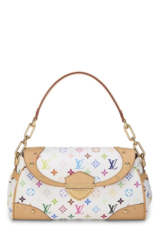 Takashi Murakami x Louis Vuitton White Monogram Multicolore Beverly MM