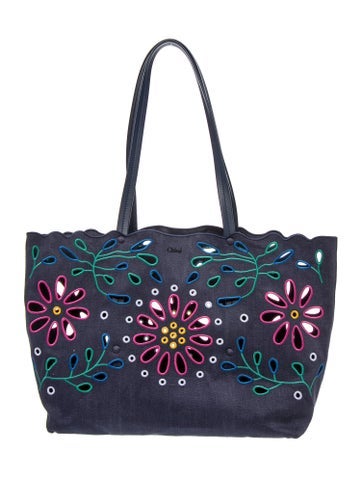 Chloe Canvas Kamilla Tote Bag