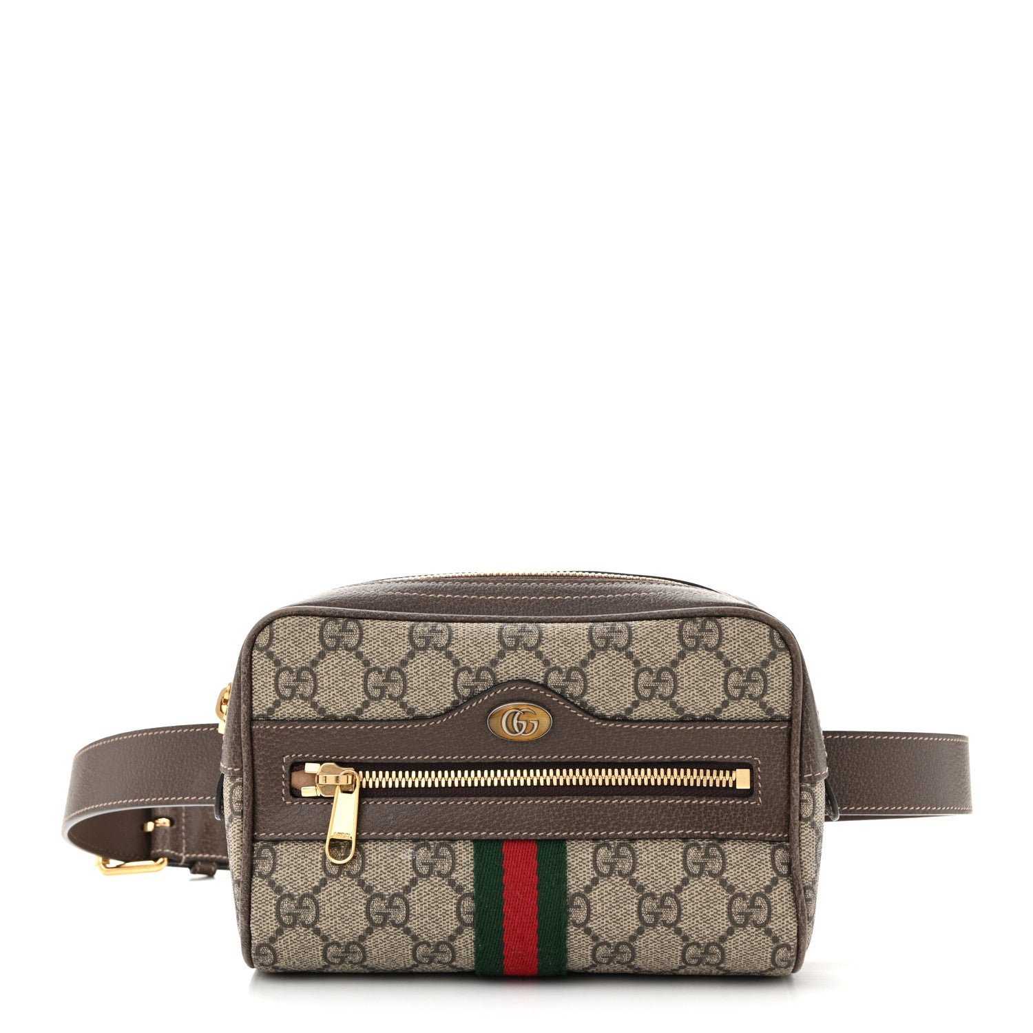 Gucci GG Supreme Monogram Web Small Ophidia Belt Bag 95 38 Dark Brown