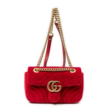 Canvas Mini GG Marmont Chain Crossbody