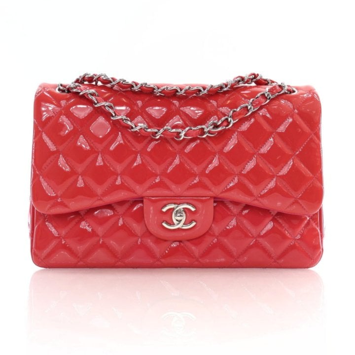 Chanel Jumbo Patent Classic Double Flap Bag