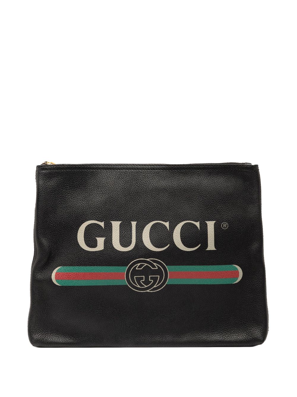 2016-2025 Medium Leather Logo Portfolio clutch bag