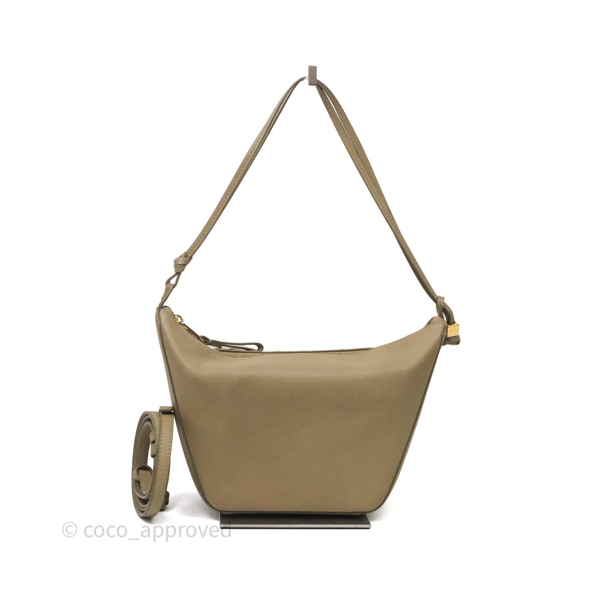 Loewe Loewe Mini Hammock Hobo Calfskin Dark Khaki