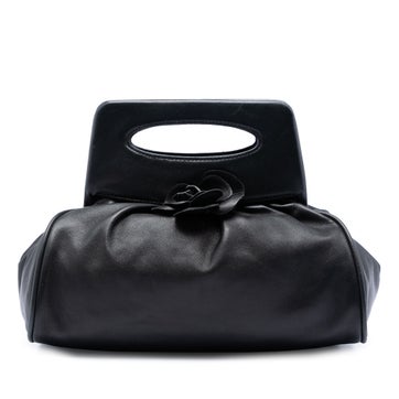 Lambskin Lambskin Camellia Top Handle Frame Bag