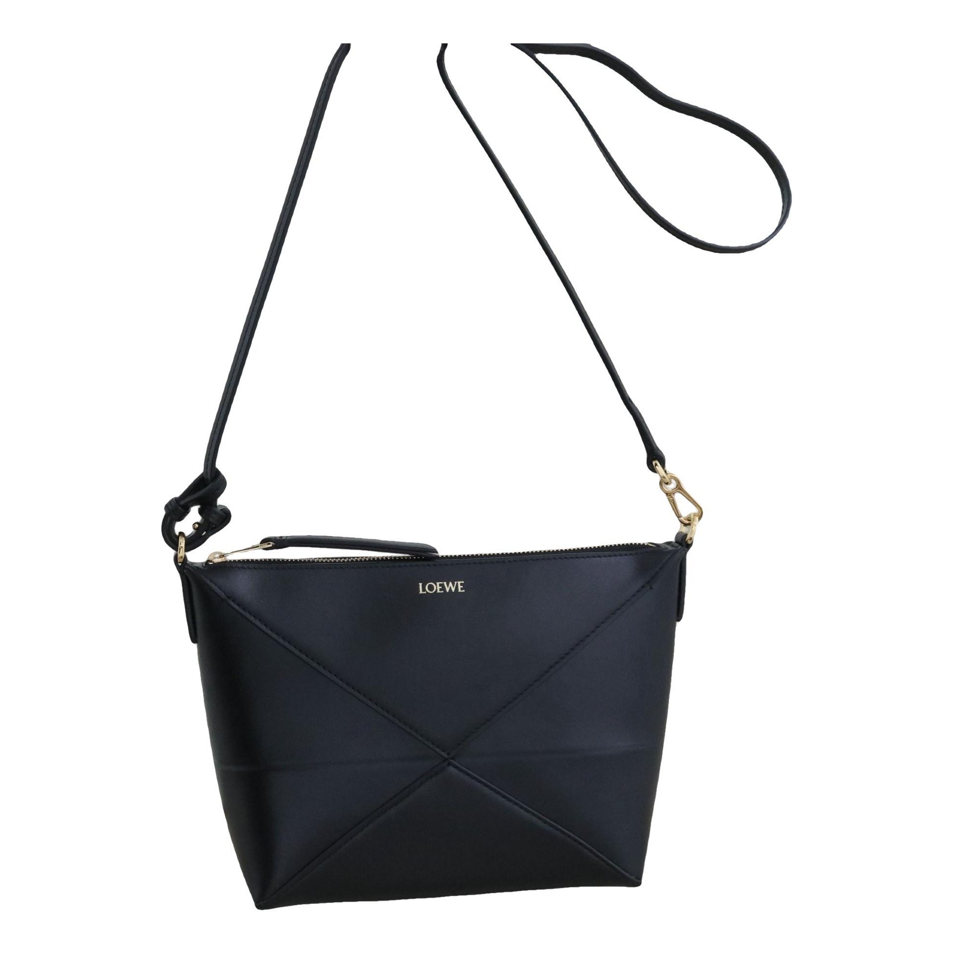 Puzzle Fold Pouch leather handbag