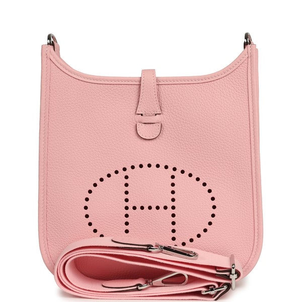 Hermes Hermes Evelyne 23 Rose Sakura Clemence Palladium Hardware