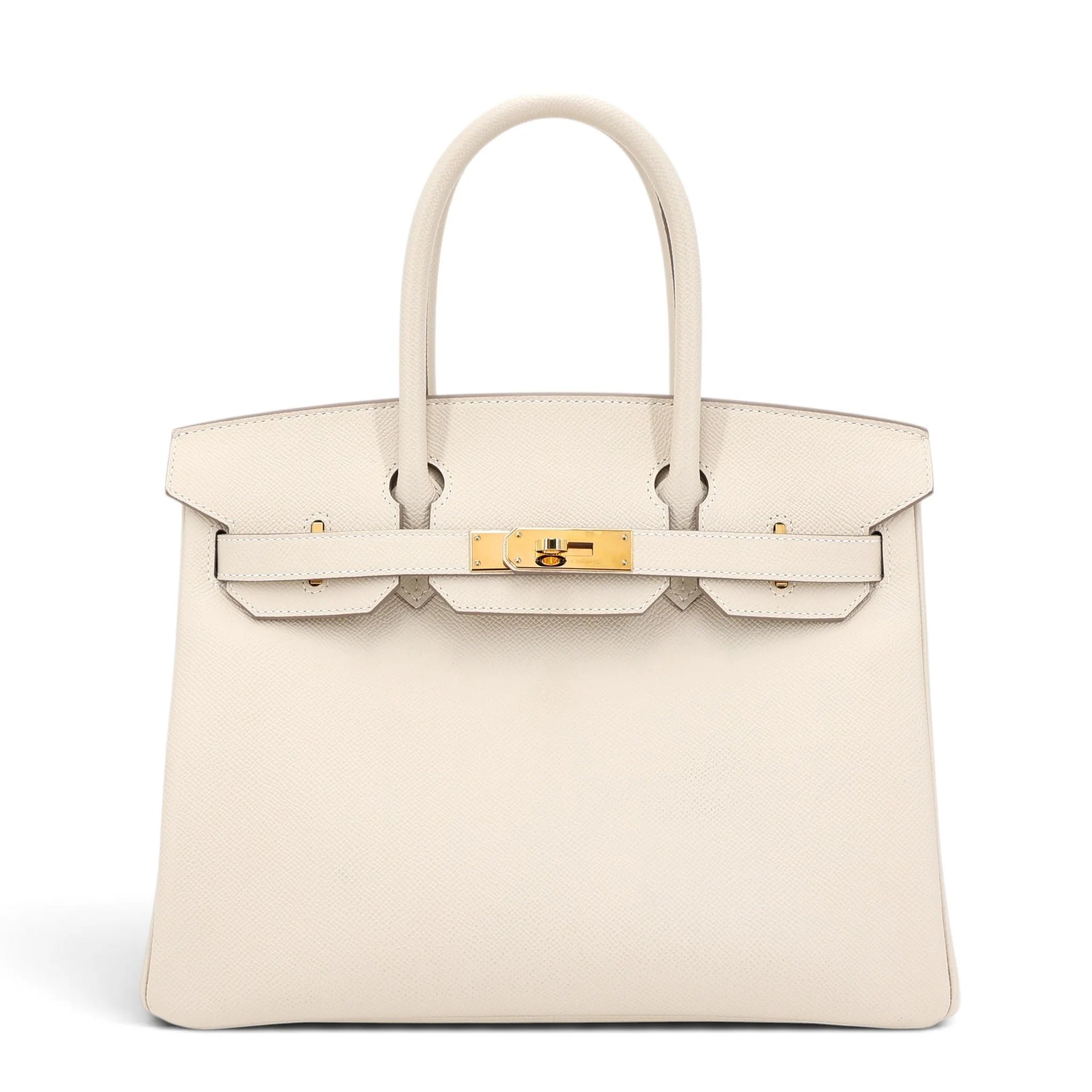Very Good ( Rank A) HERMÈS Birkin 30 Craie (10) Epsom Gold hardware B (2023)