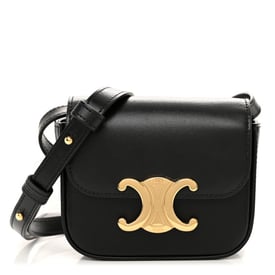 Celine Shiny Calfskin Mini Triomphe Black