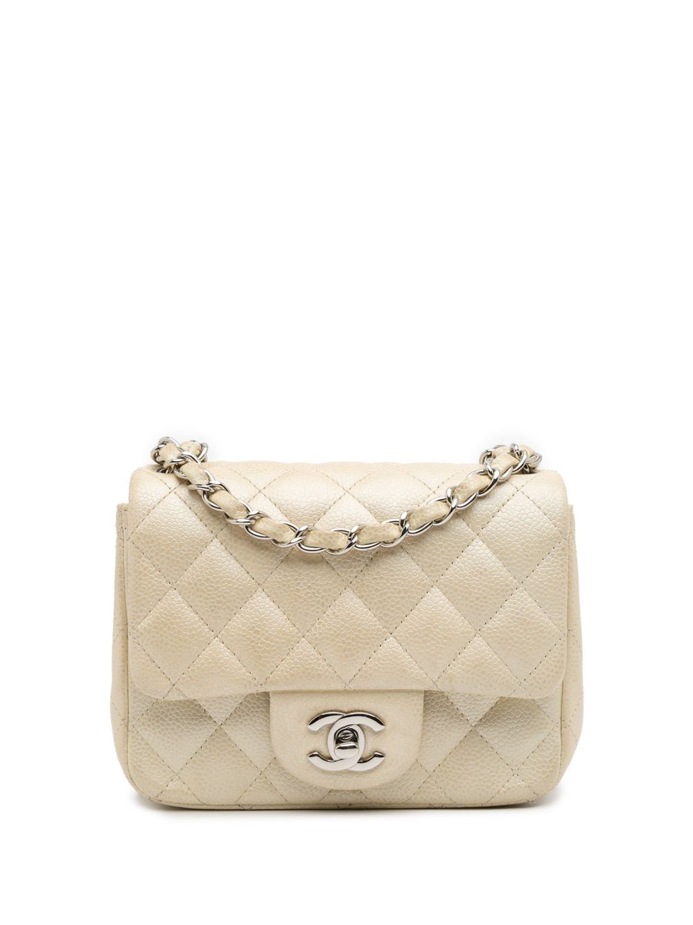 2014-2015 Mini Square Classic Caviar Single Flap crossbody bag