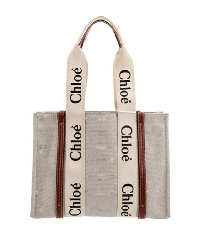 Chloe Canvas Woody Tote Medium