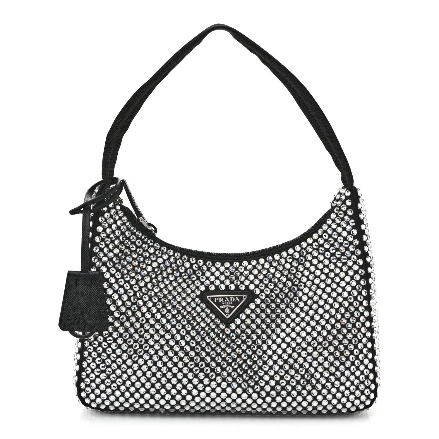 Prada Satin Crystal Mini Re-Edition 2000 Bag Cristal