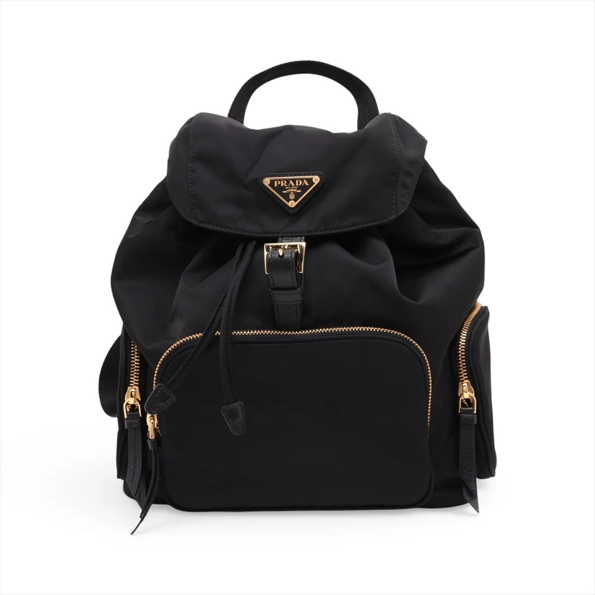 Prada Tessuto Nylon & Leather Backpack Black