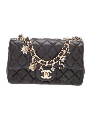 Rectangular Mini Coco Charms Flap Bag
