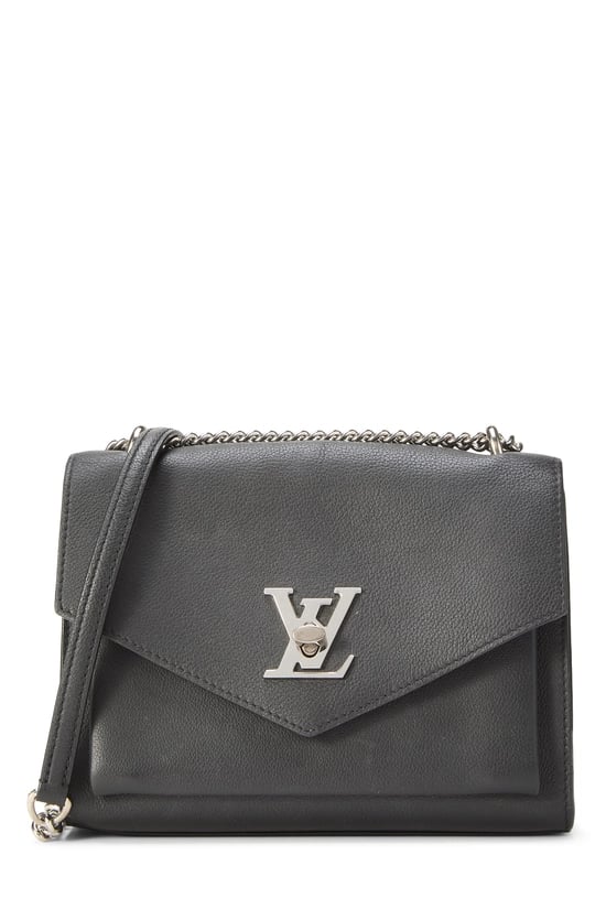 Black Leather My Lockme Chain Bag BB