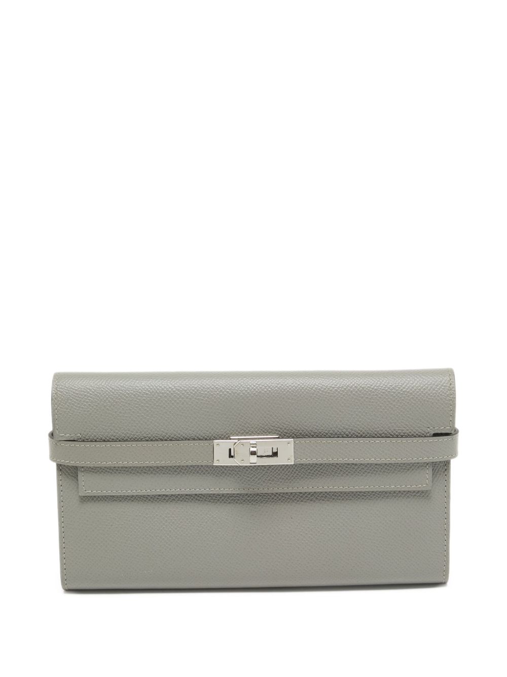 Hermes Kelly To Go grain-textured flap clutch