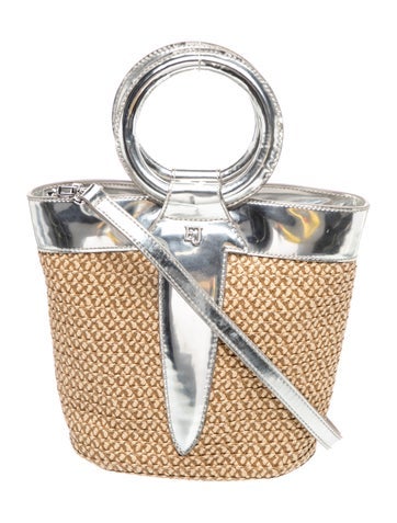 Straw Top Handle Bag