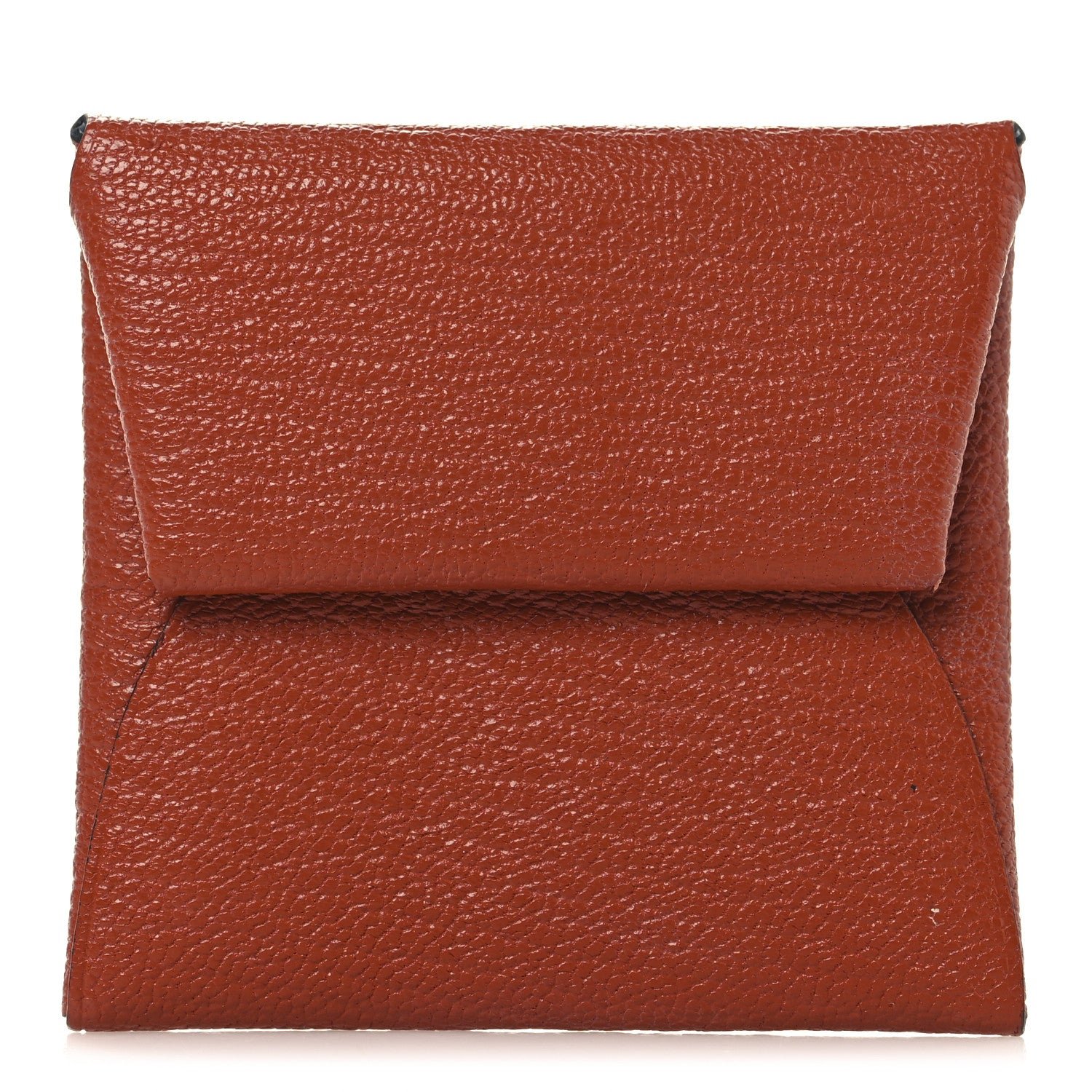 Hermes Chevre Mysore Bastia Verso Coin Purse Caramel Bleu Brume