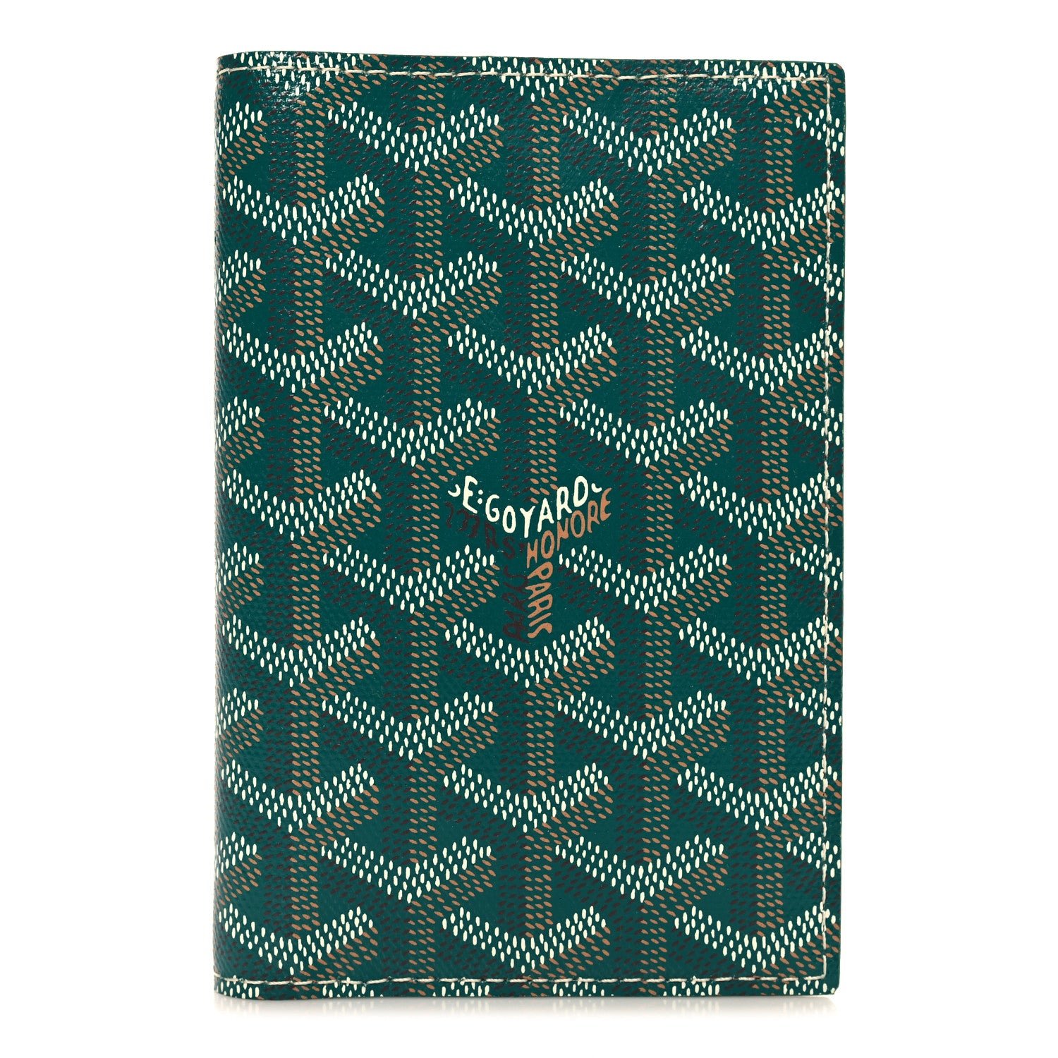 Goyard Goyardine Grenelle Passport Wallet Green