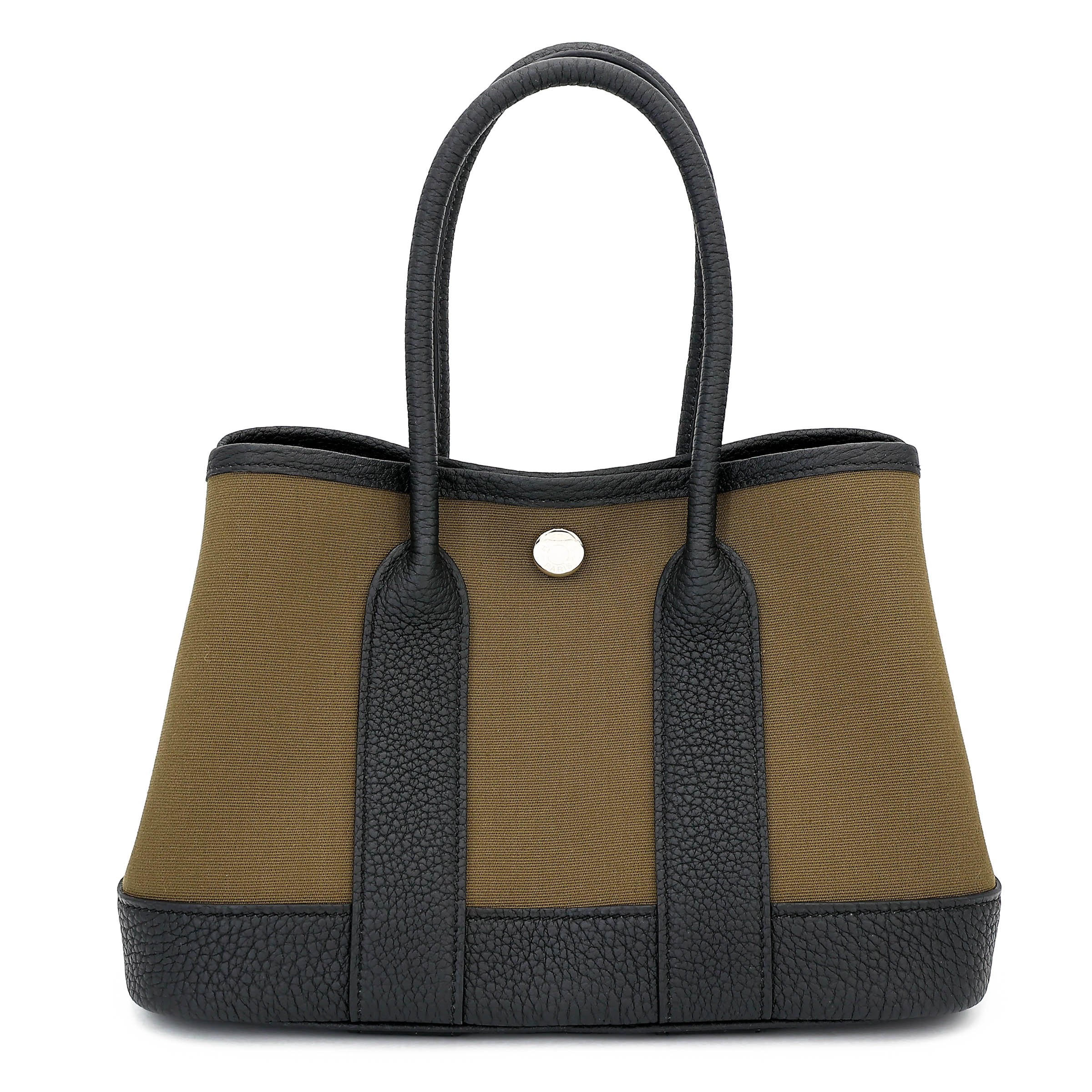 Brand New ( Rank N ) HERMÈS Neo Garden Party 23 Noir (89) Vert Olive (61) Negonda Toile Officier canvas Palladium hardware G (2026)
