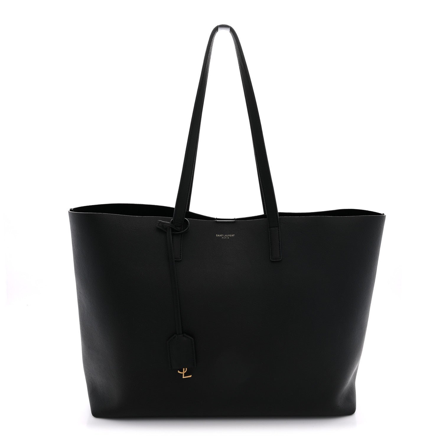 Saint Laurent Saint Laurent Calfskin Large Shopping Tote Black