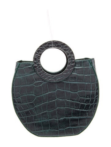 Embossed Leather Top Handle Bag