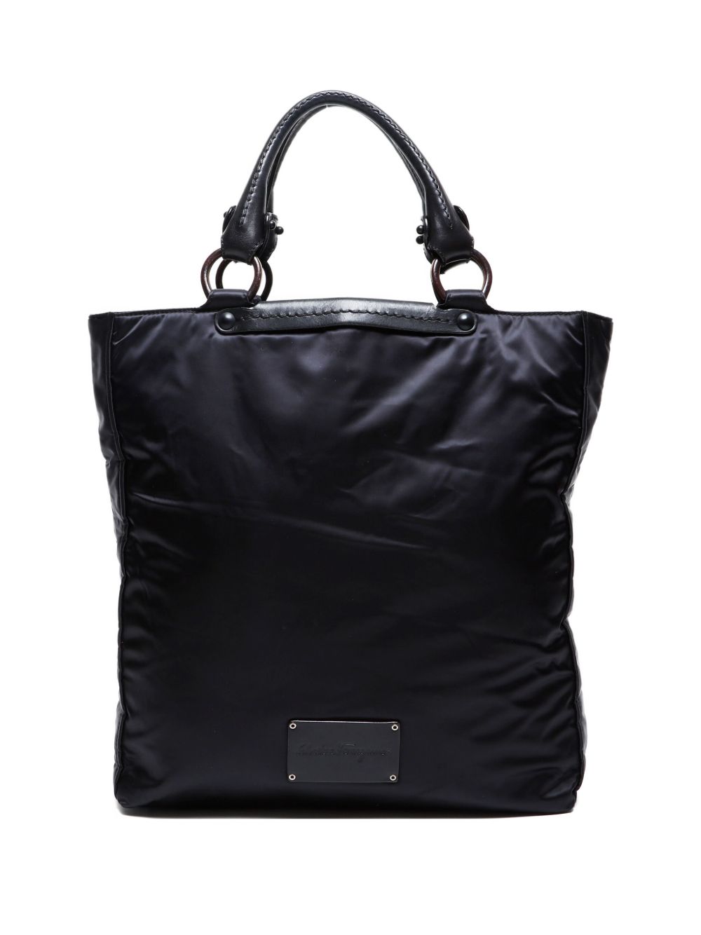 Ferragamo 1990-2000s logo-patch tote bag