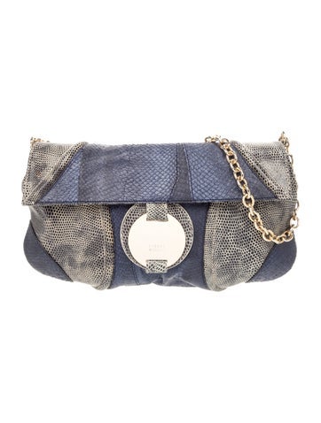 Embossed Leather Shoulder Bag