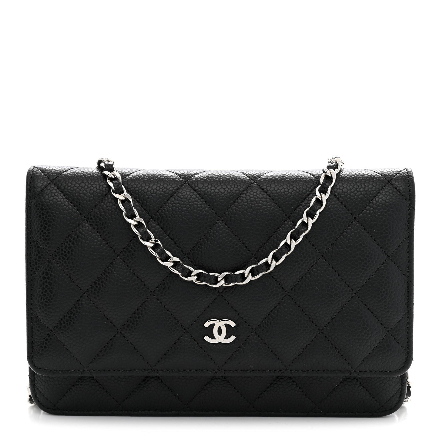 Chanel Caviar Quilted Wallet on Chain WOC Black