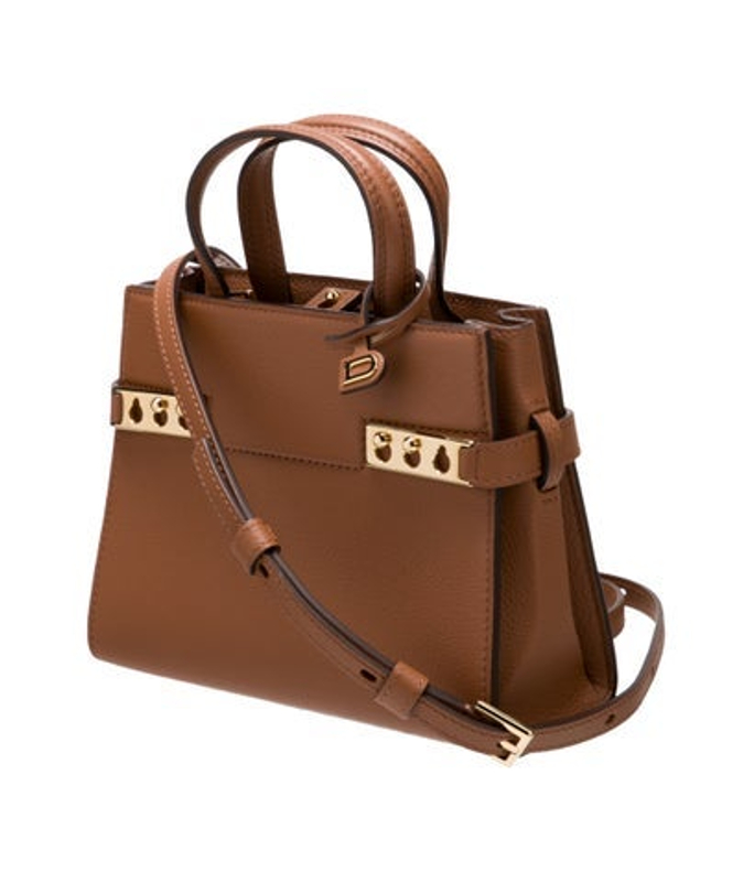 Delvaux Leather Tempete Crush Small W Tags