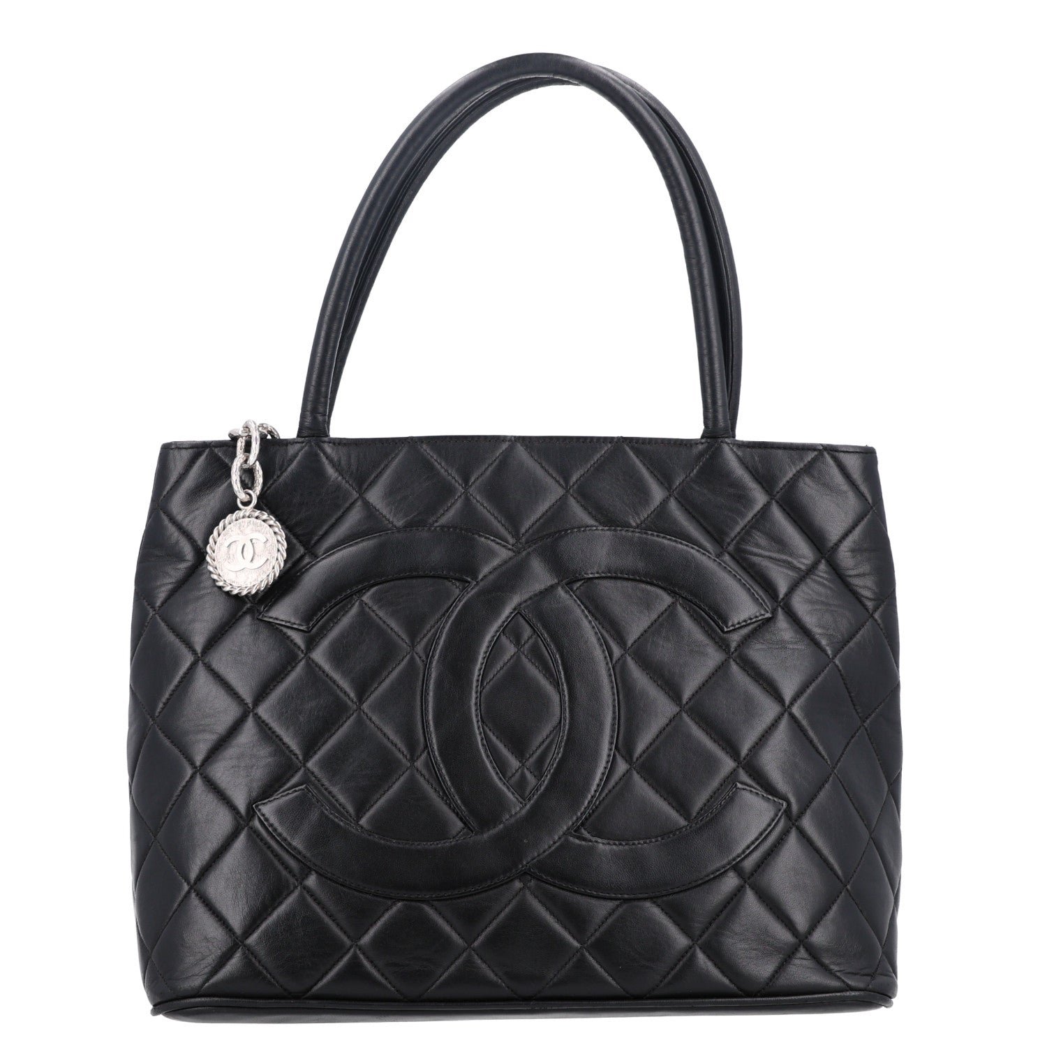 Chanel Lambskin Quilted Medallion Tote Black