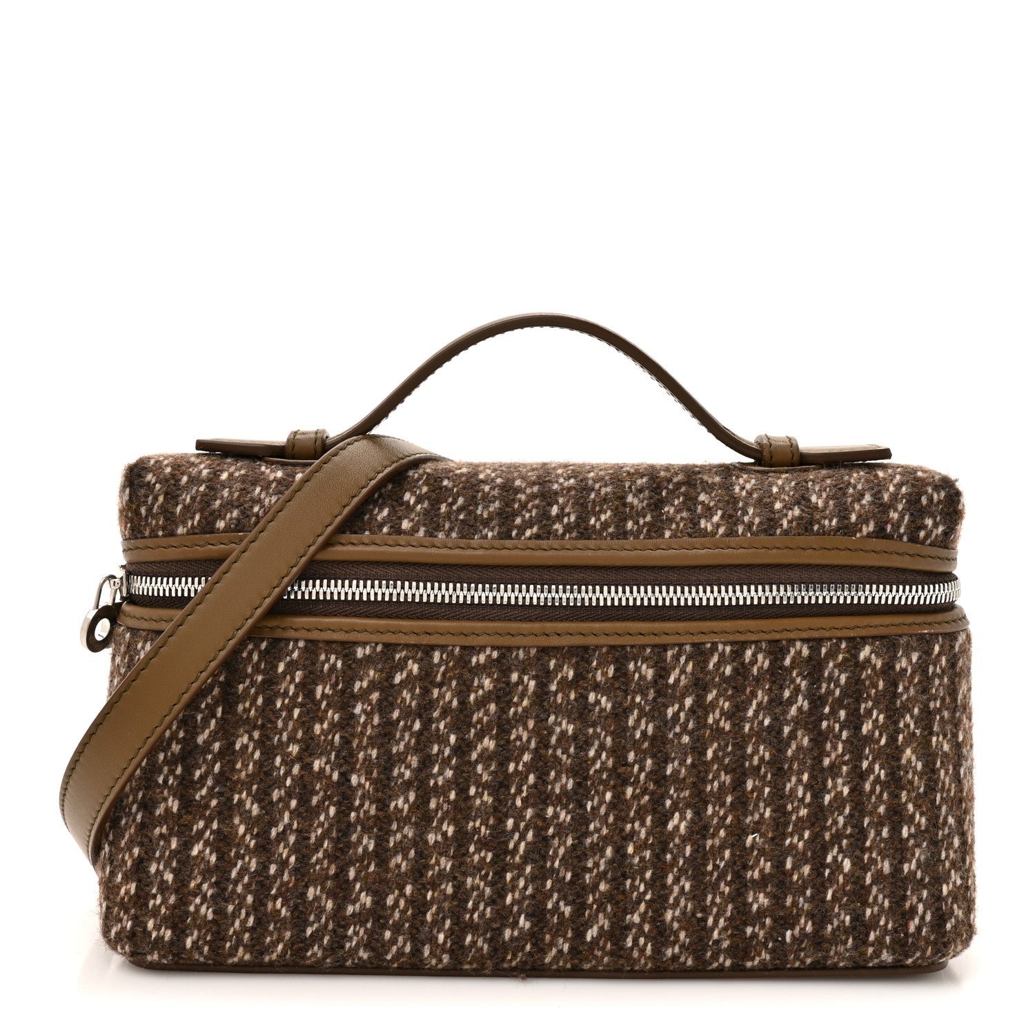 Loro Piana Loro Piana Cashmere Extra Pocket Pouch L19 Mocha Latte Ebony