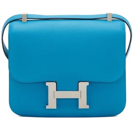 Hermes Bleu Zanzibar Evercolor Constance 24 Palladium Hardware, 2017