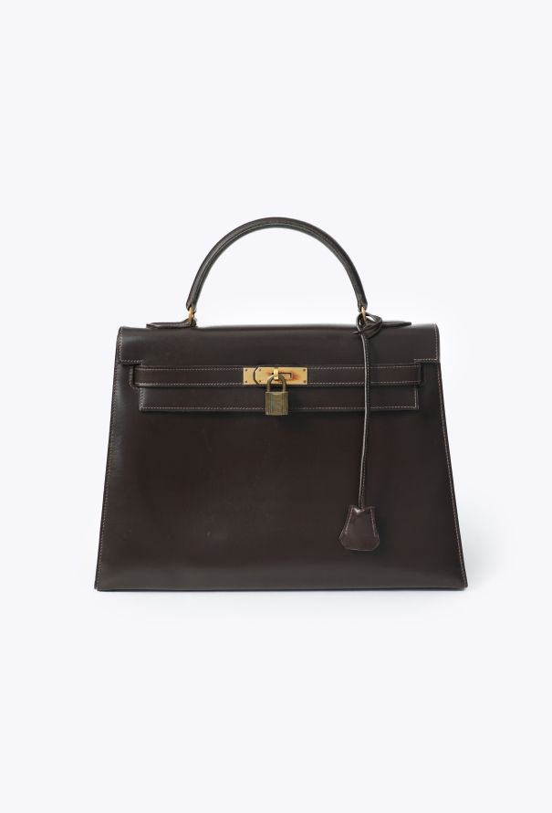 Hermes Rare 1957 Marron Box Kelly Sellier 32