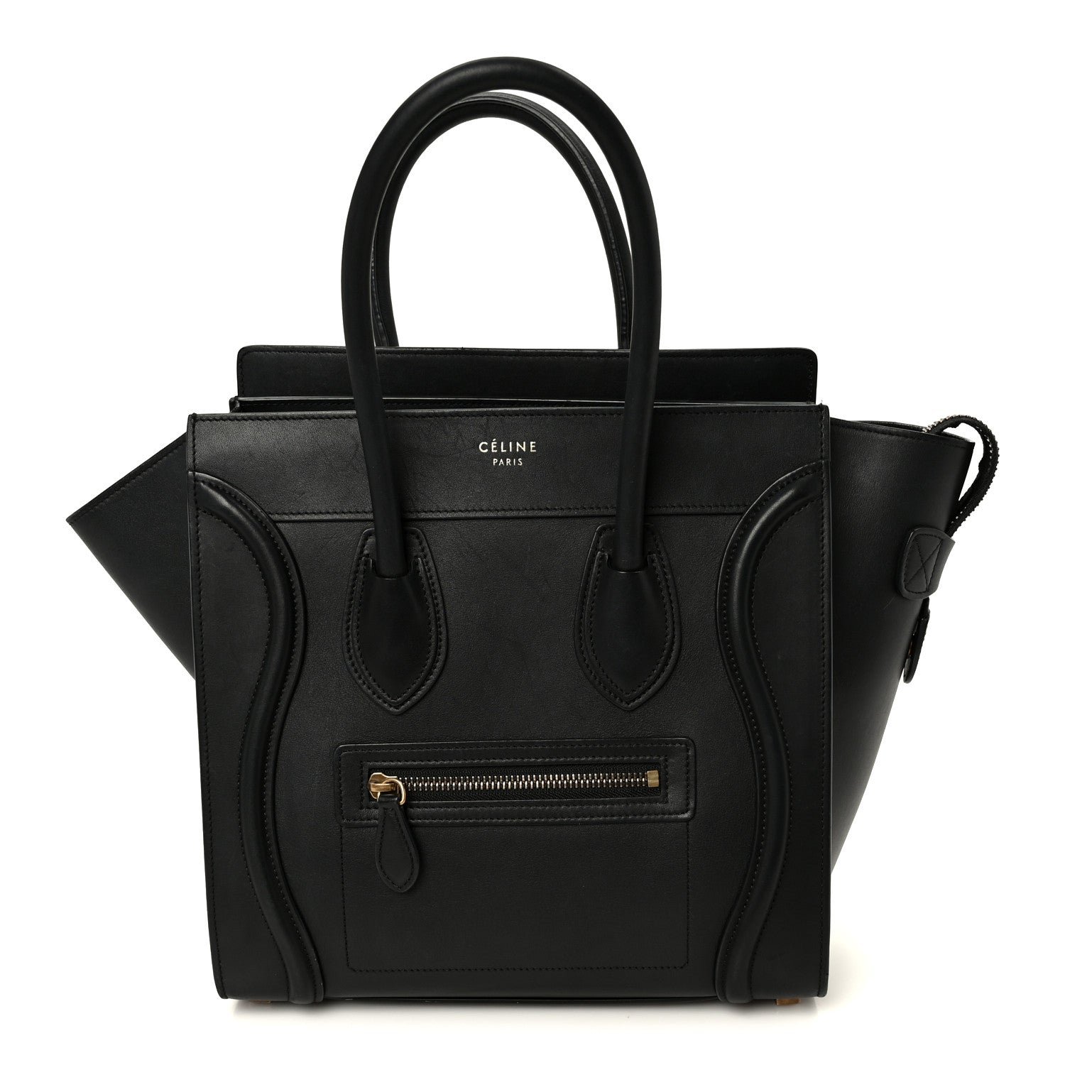 Celine Smooth Calfskin Micro Luggage Black