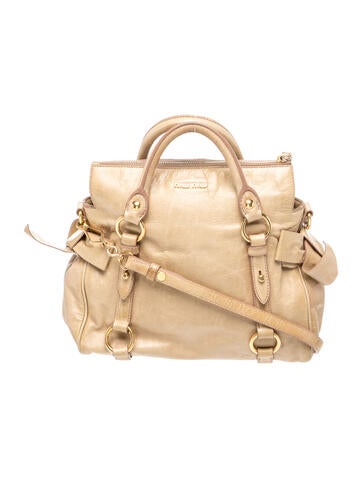 Miu Miu Leather Top Handle Bag