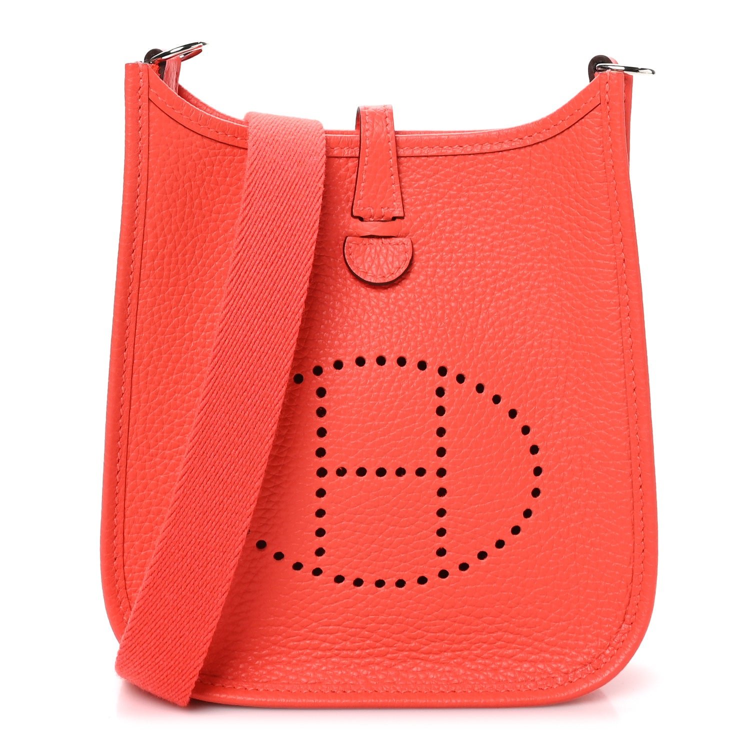 Hermes Taurillon Clemence Evelyne TPM Rouge Pivoine