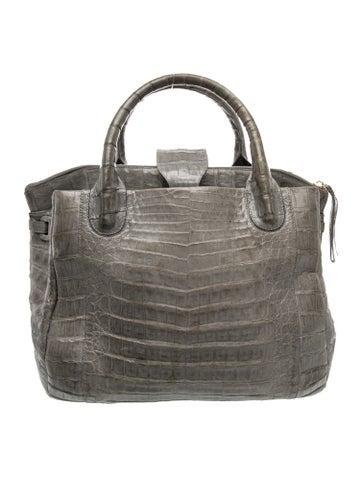 Crocodile Top Handle Bag