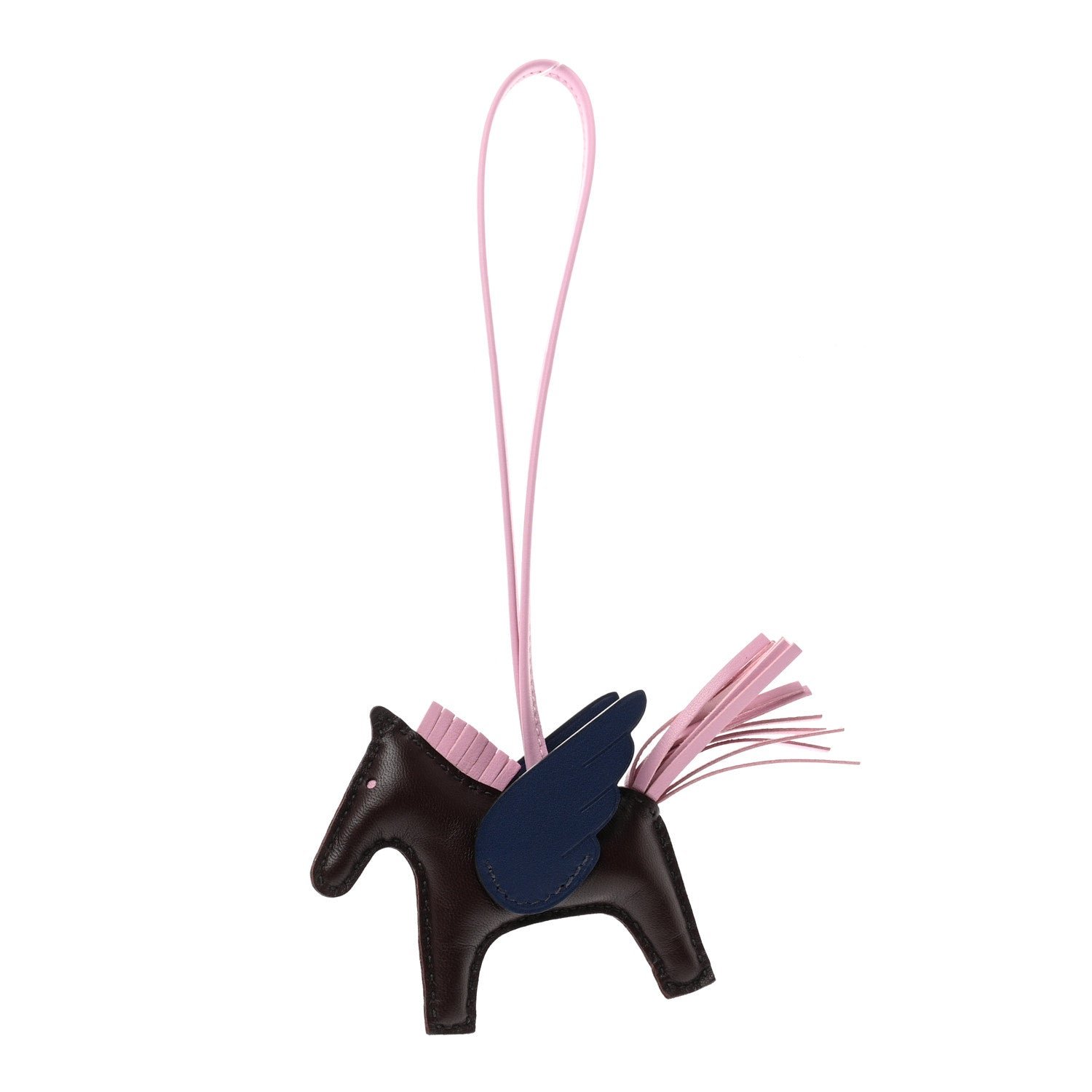 Hermes Milo Lambskin Grigri Rodeo Pegase Horse Bag Charm PM Rouge Sellier Mauve Sylvestre Bleu Saphir