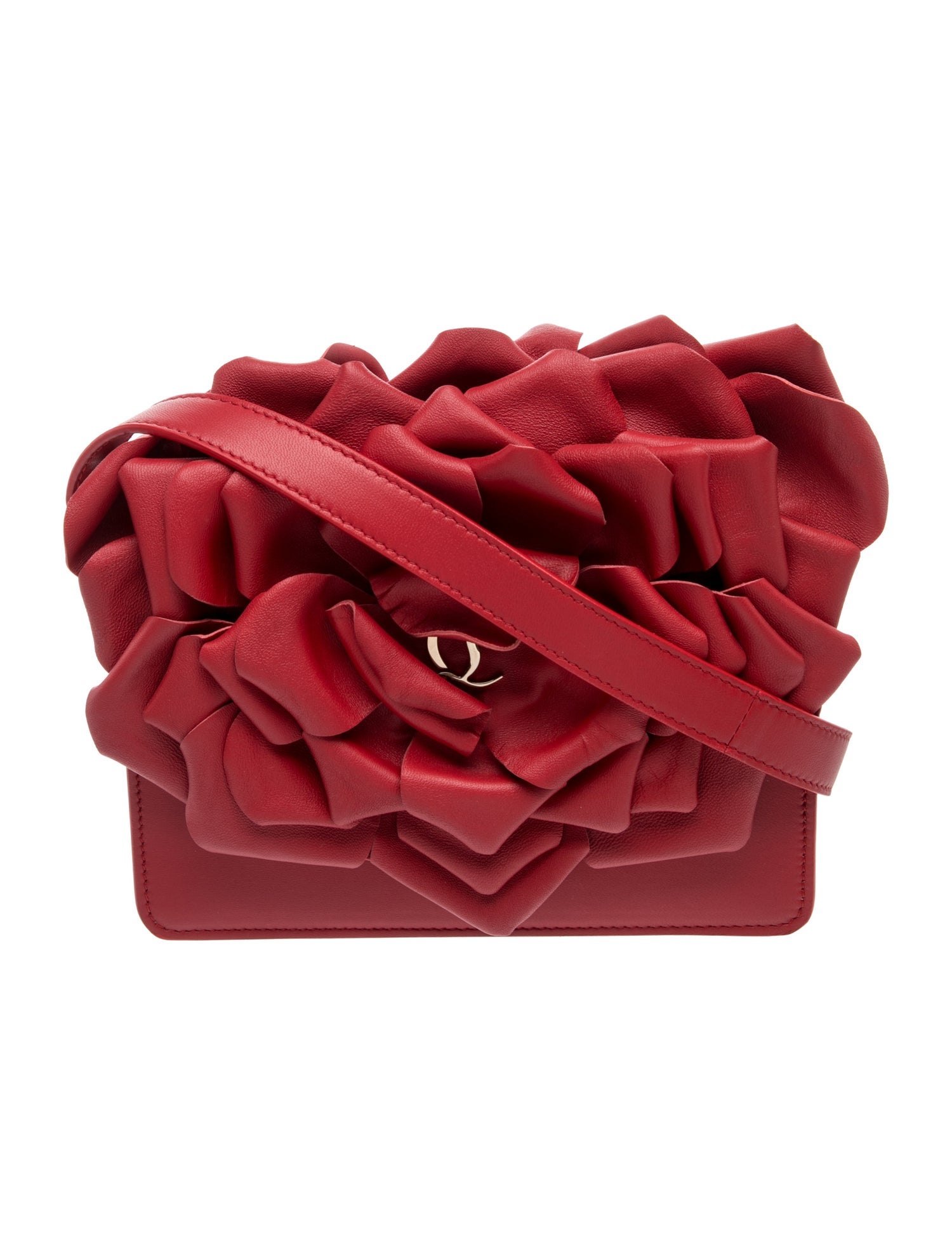 Christian Louboutin Leather Loubi54 3D Rose