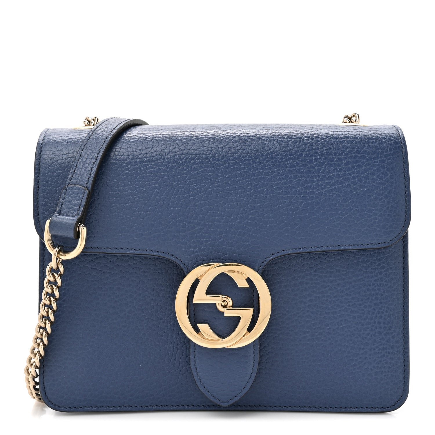 Gucci Dollar Calfskin Small Interlocking G Shoulder Bag Caspian