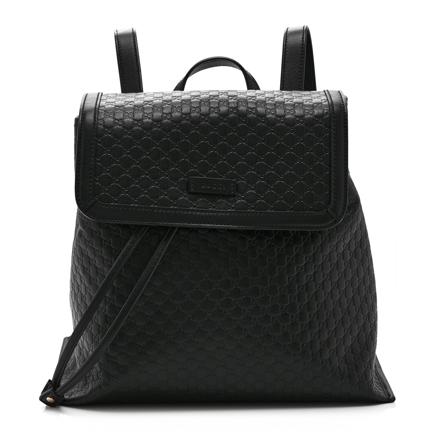 Gucci Microguccissima Drawstring Backpack Black
