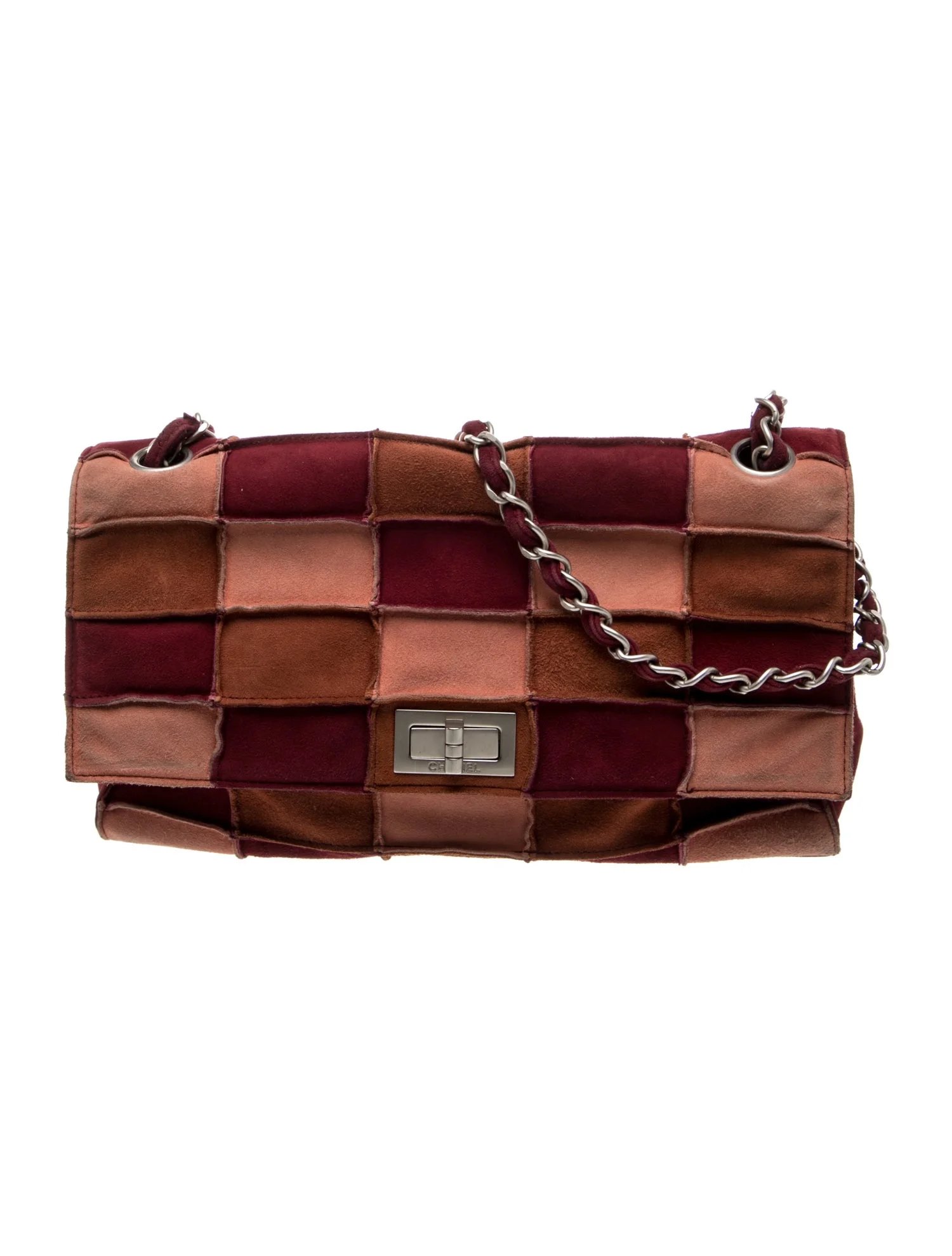 Suede Patchwork Reissue Flap Bag